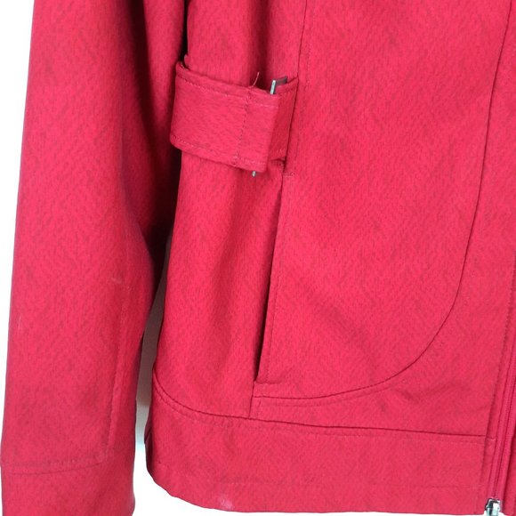 Faux Fur Lined Light Jacket, Size Small. Pink Red cozy plush outdoor - Picture 6 of 15